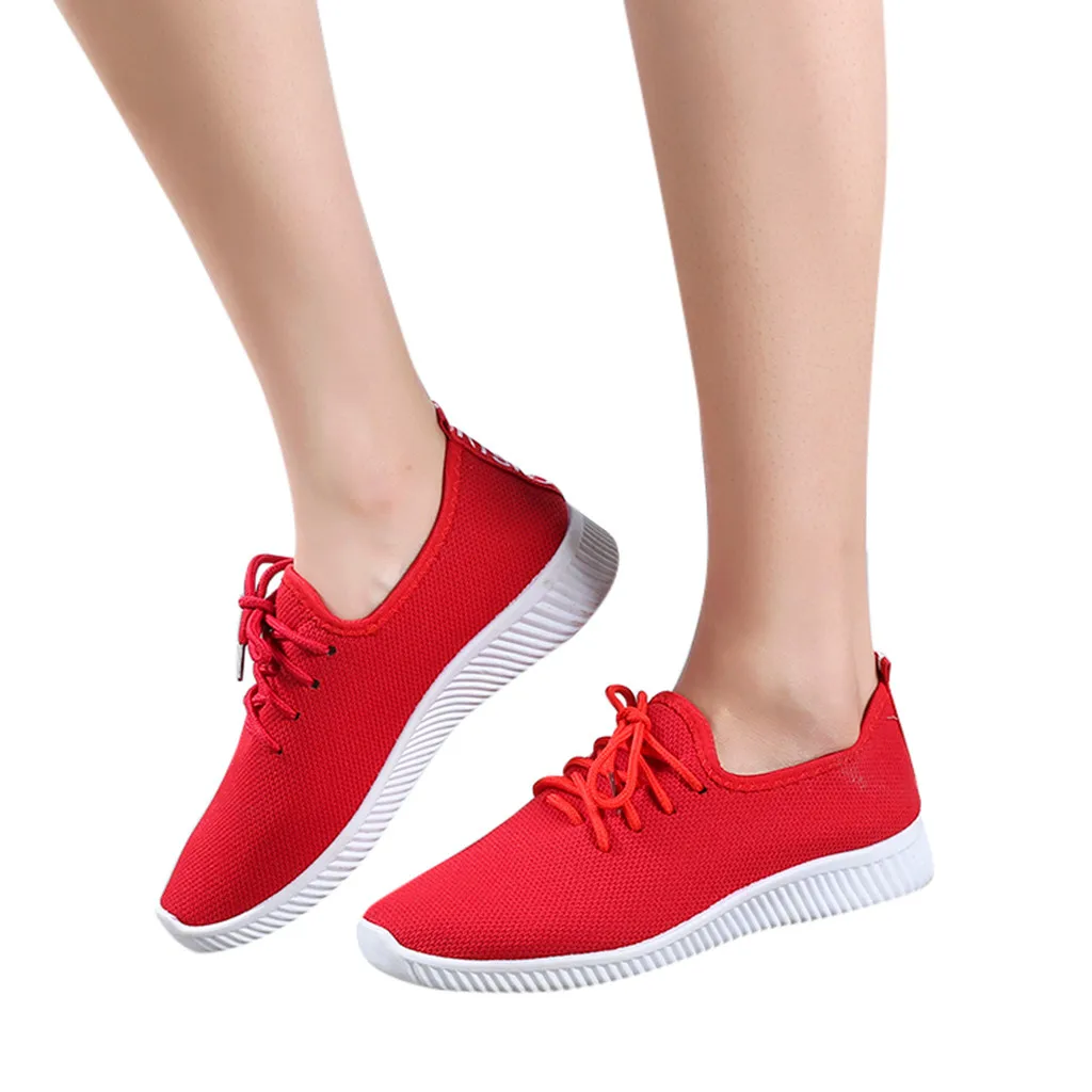 Женские однотонные мягкие дышащие лоферы из сетчатого материала с круглым