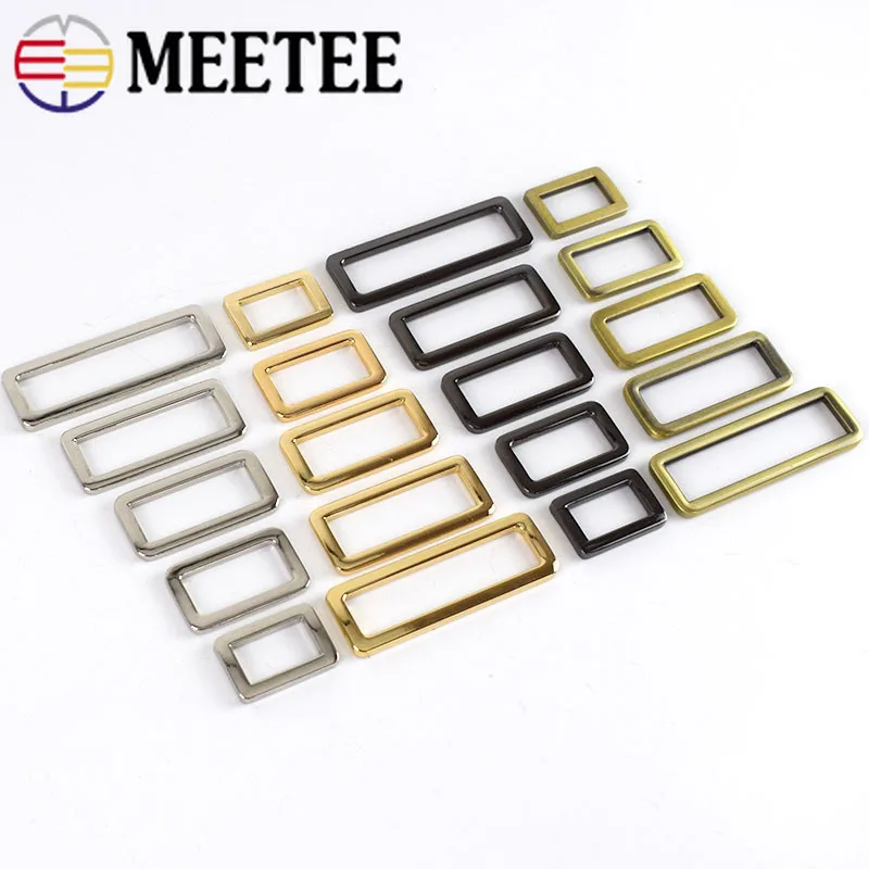 

30pcs Meetee 20-50mm Bag Buckle Metal O D Ring Adjustable Belt Buckle Clasps for Backpack Strap Shoes Dog Collar DIY Accessories