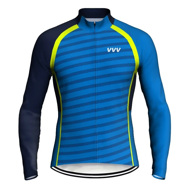 

Mtb Long Sleeve Cycling Jerseys Classic Version Bike Clothing Wear Shirt Maillot Ciclismo Lightweight Breathable Men blue Top
