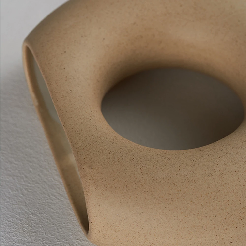 Керамическая ваза в Корейском стиле красная сетчатая Скандинавская для