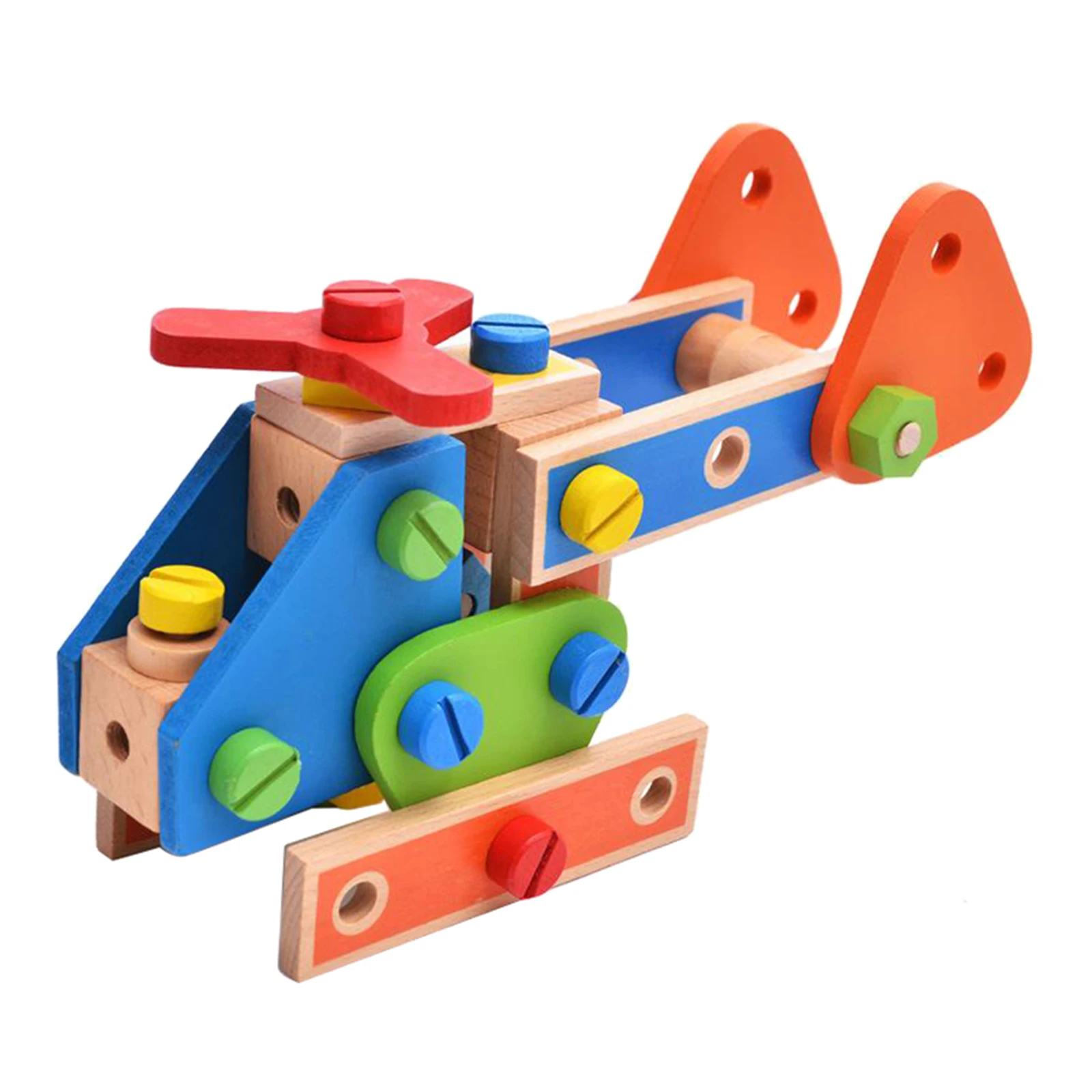 

70Pcs Wooden Building Block Kits Educational Combination Construction Toys Assembly Wood