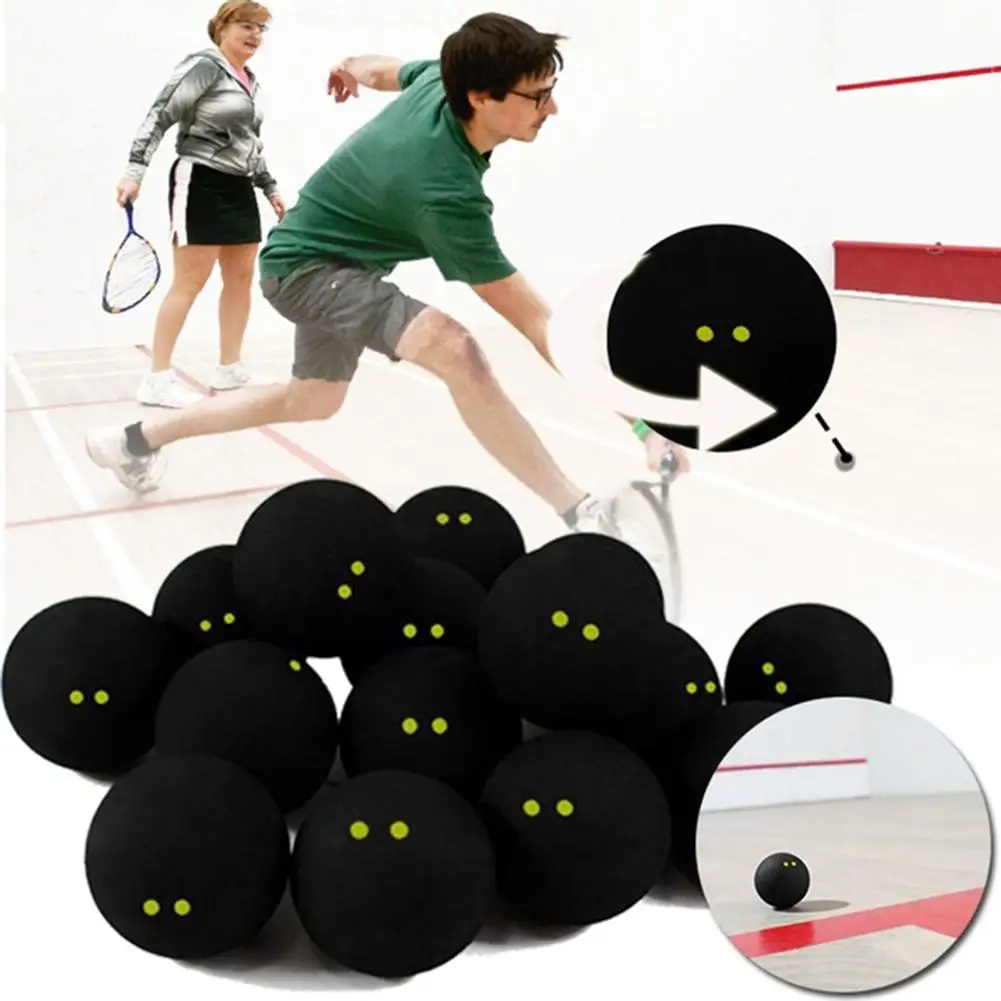 

Professional Player Competition Forfar Squash Ball Two Yellow Dots Low Speed Sports Rubber Balls Accessory