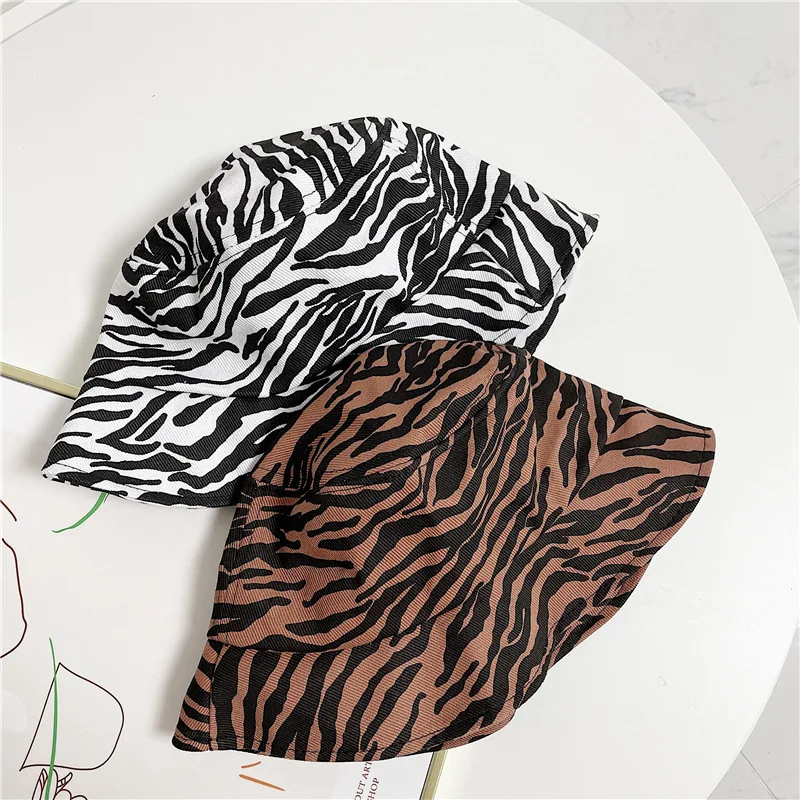 

Summer Printed Bucket Hat Horse Stripe Female Fisherman Cap Bob Hat Hipster Gorros Panama Cap Outdoor Shade Fisherman Cap