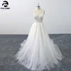 Женское свадебное платье It's yiiya, белое ТРАПЕЦИЕВИДНОЕ ПЛАТЬЕ на бретельках с V-образным вырезом на лето 2021