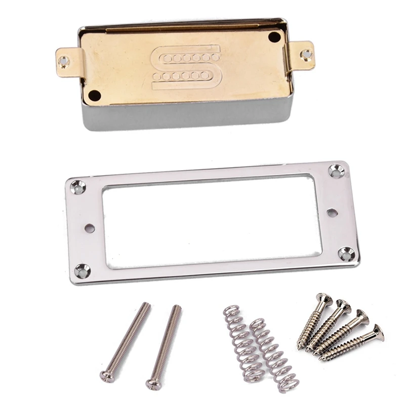 

1 Pcs Electric Guitar Prewired Double Coil Guitar Pickup Harness Kit & 1 Pcs Pickup Silver Mini Frame