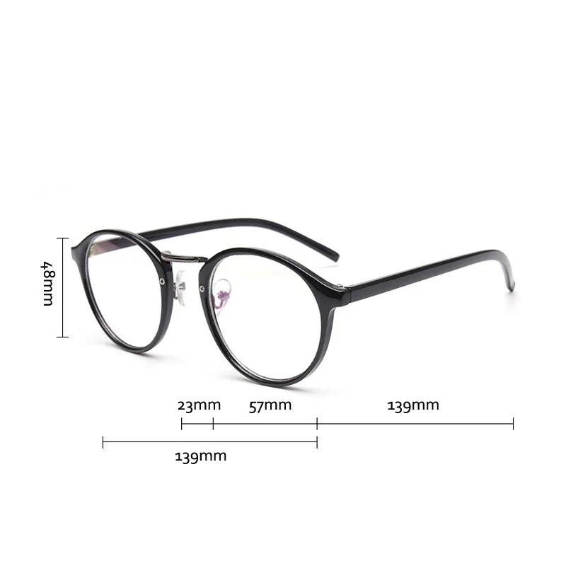 Очки Seemfly женские для близорукости с цветочным принтом металлические круглые