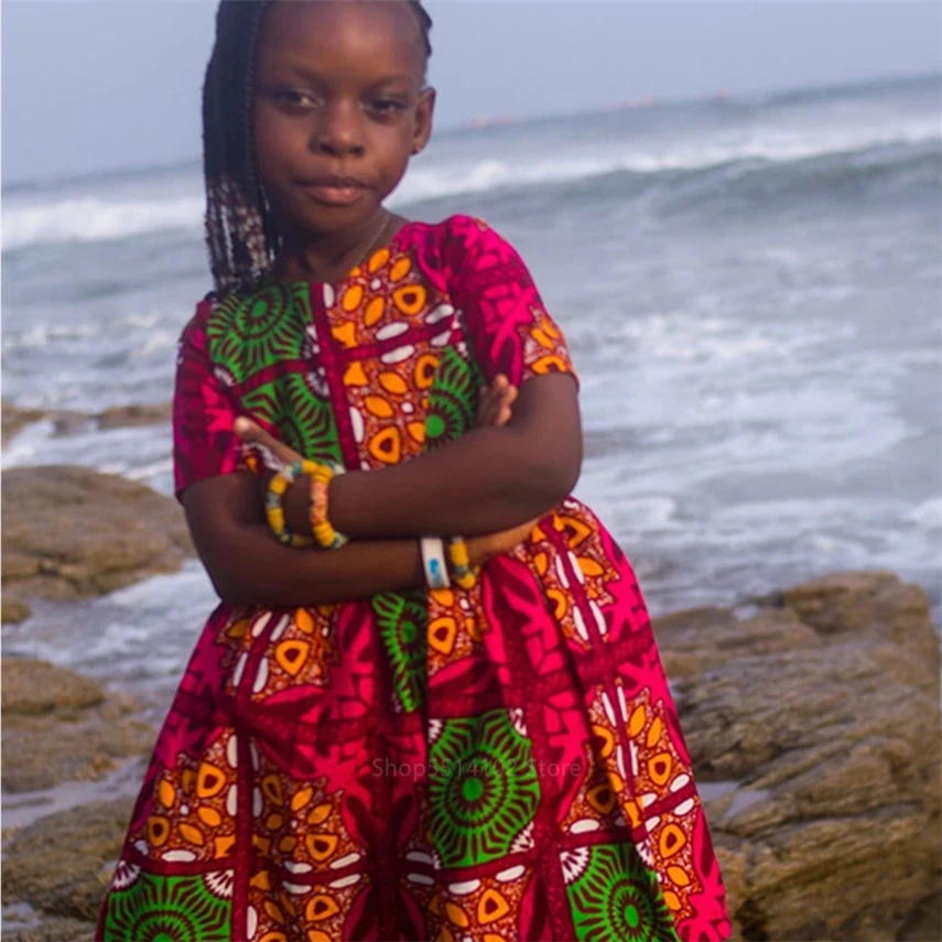Модная детская одежда в африканском стиле Новинка 2020 года Платье для маленьких