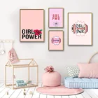 Минималистичные рекламные плакаты и принты для девочек, настенная живопись на холсте, картины для гостиной, настенный Декор для дома