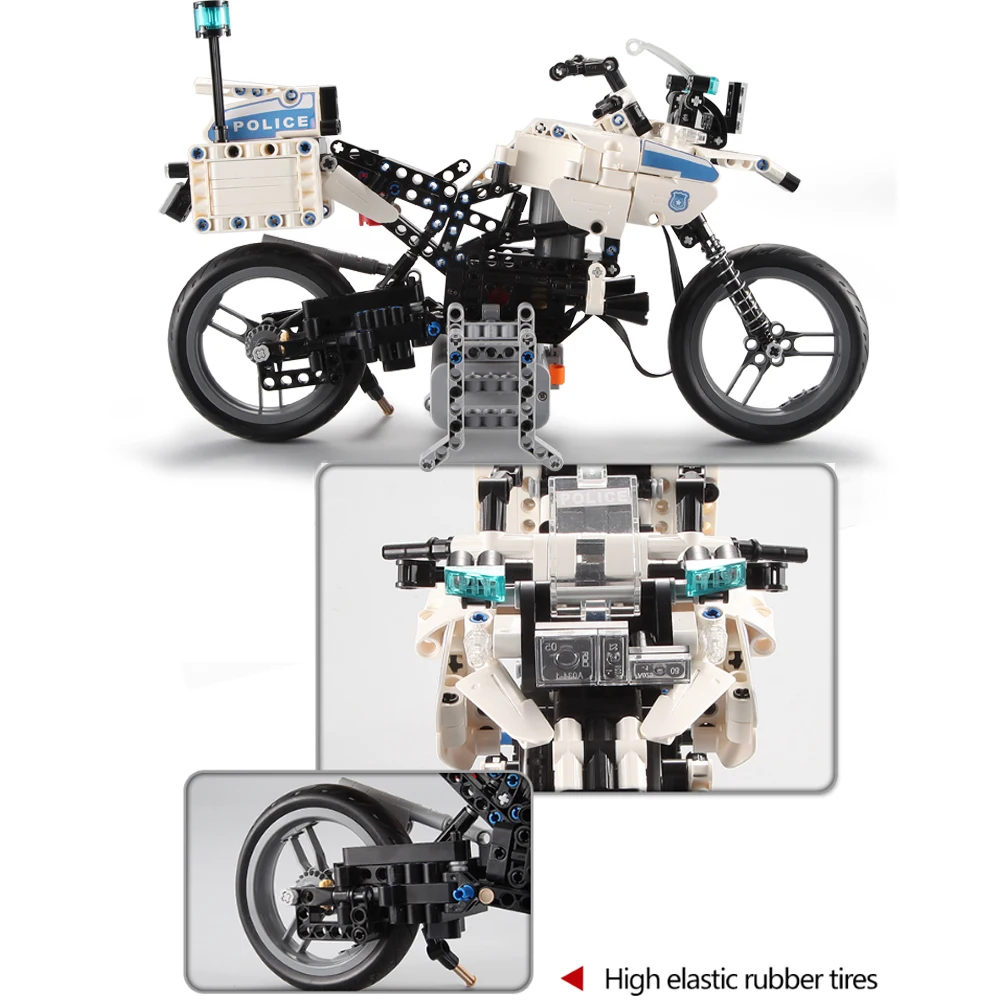 539 шт. полицейские строительные блоки для мотоциклов совместимы с Technic городское