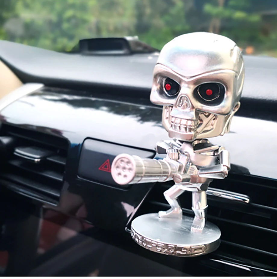 Автомобильные Игрушки для приборной панели череп боец украшение автомобиля Авто Bobblehead крутая вобль встряхиватель игрушки кукла фигура автомобиль украшения подарки