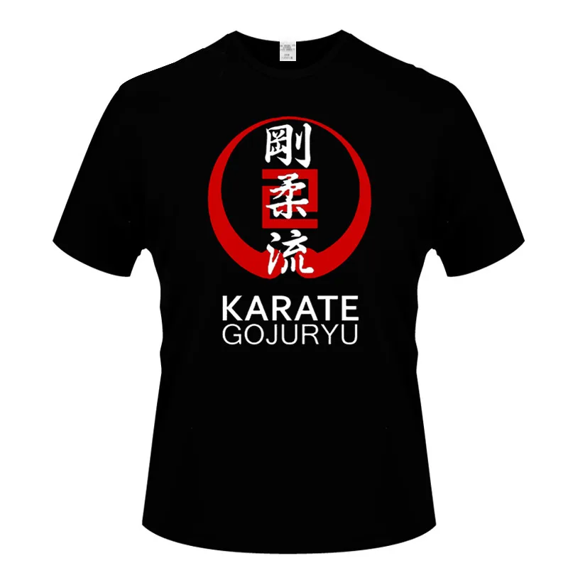 Летняя футболка мужская японская каратэ goju-ryu новая модная из хлопка с круглым