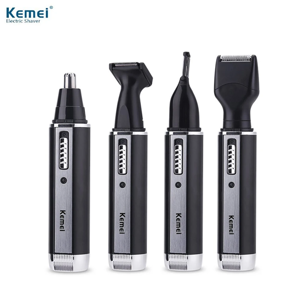 

4 in 1 Electric Rechargeable Nose and Ear Hair Trimmer Professional Shaver Temple Cut Personal Care Tools For Men