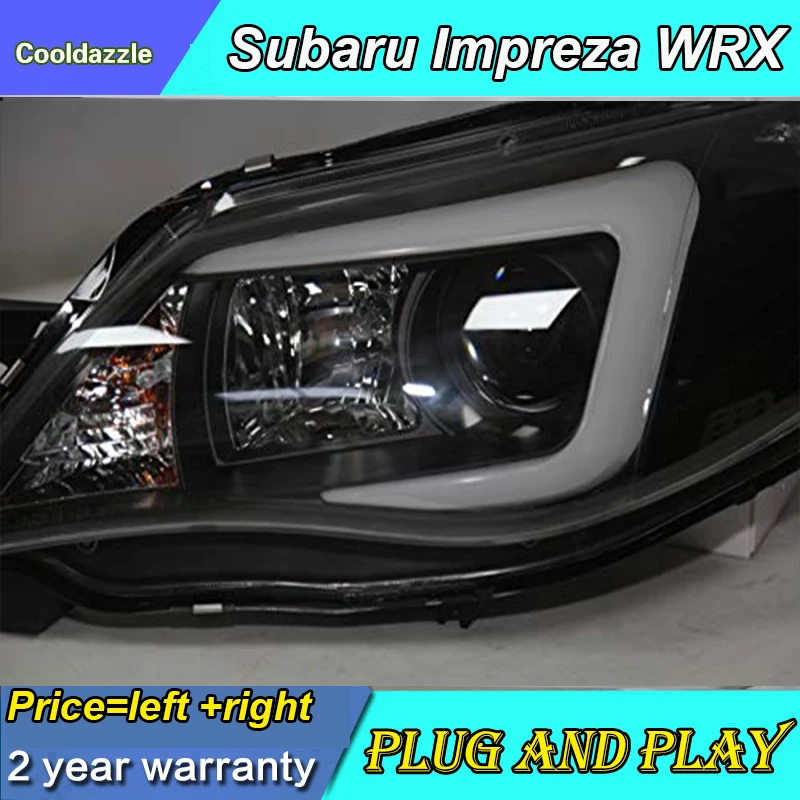 1 пара для Subaru Impreza WRX светодиодный ные фары передние 2009 2010 2011 2012 с дневными