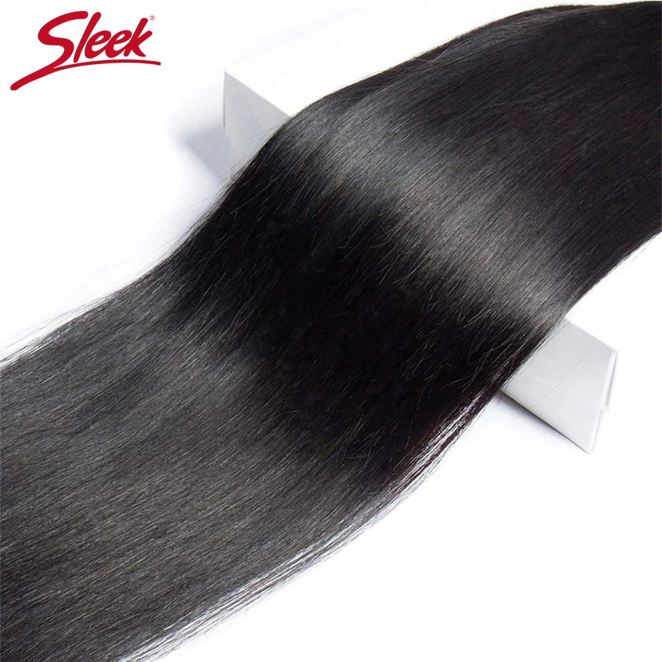 Sleek Straight Brazilian Hair Weave Bundles Deal Human Hair Extension 8 To 40 Inch  Remy 1/3/4 X Real Protein Human Hair Bundles images - 6