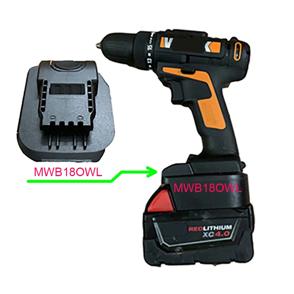 Конвертер адаптер DWB18OWL MTB18OWL MWB18OWL с литий ионным аккумулятором Makita DeWalt Milwaukee на Worx