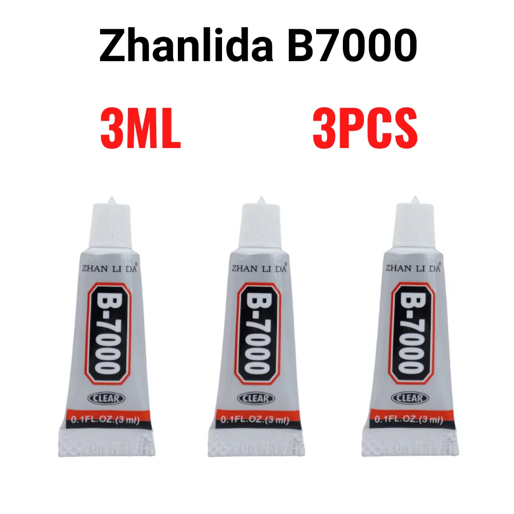

Zhanlida B7000 3 мл 3 шт. в упаковке, прозрачный контактный клей, Ремонт экрана, DIY клей