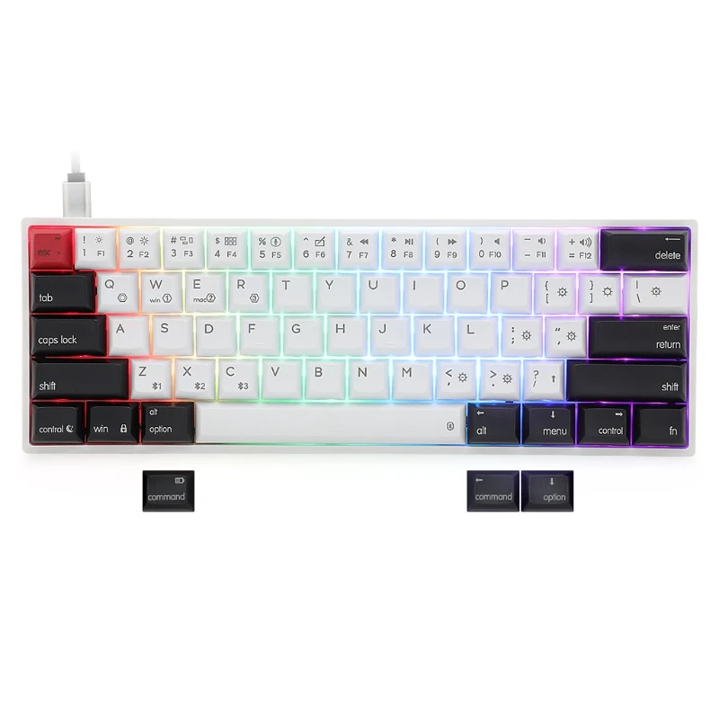 

Механическая клавиатура AK61S RGB, портативная игровая клавиатура с цветным переключателем для Win Gamer
