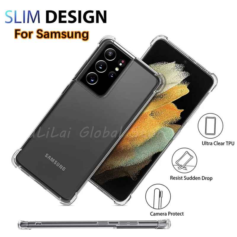 

Clear Shockproof Case For Samsung Galaxy S21 Silicone Soft Case For S21 Ultra Plus