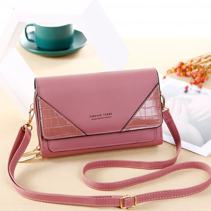 

Two Layers Fashion Small Phone Wallet Cross Body Luxury Bags Women Leather 2021 Torebka Listonoszka Na Ramie Bolsos Marca Famosa