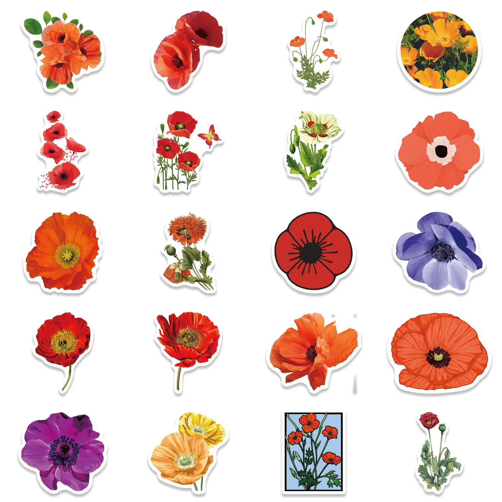 10/50 шт. наклейки-граффити в виде цветов | Игрушки и хобби