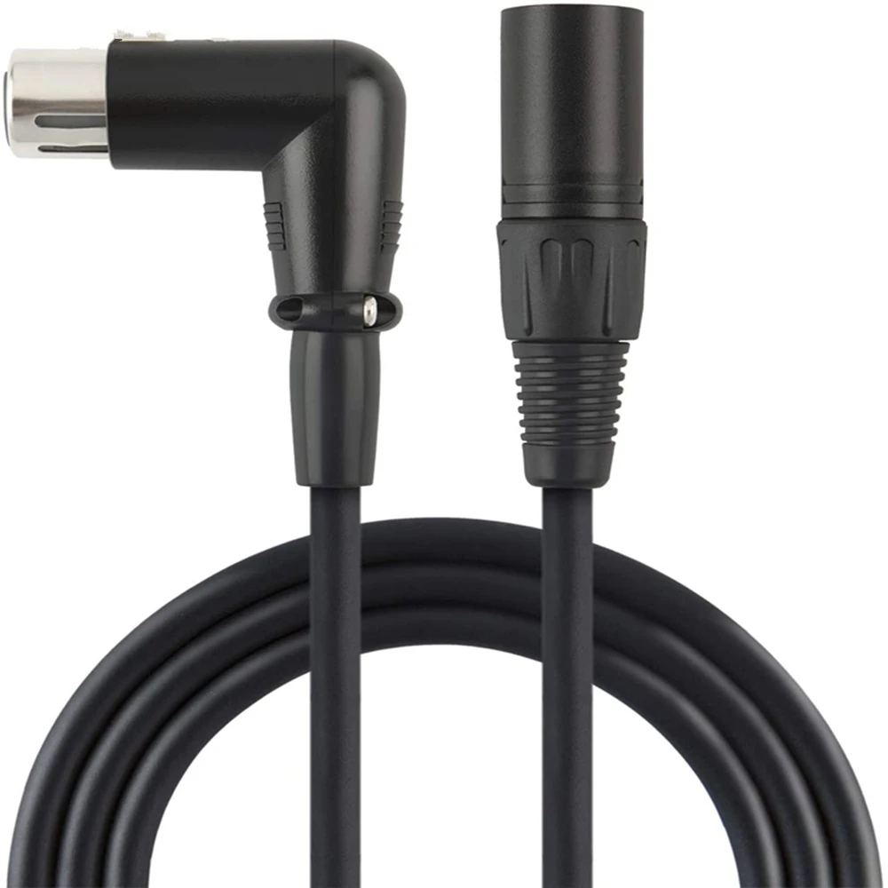 Кабель XLR с прямым углом сбалансированный 3-контактный микрофонный кабель
