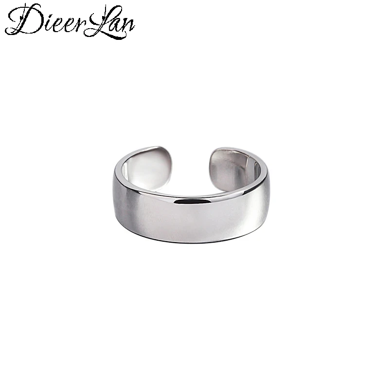 

Богемные винтажные гладкие кольца из стерлингового серебра 925 пробы для женщин эффектные Ювелирные изделия регулируемое кольцо на палец по...