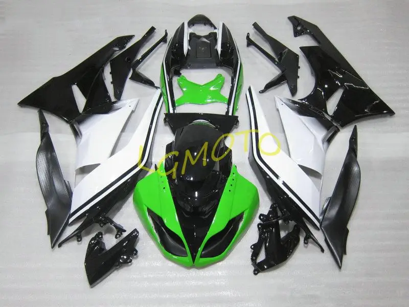 

Injection bodywork For white blk green KAWASAKI ZX6R zx6r zx 6r 09 10 11 12 Factory body kits ZX 6R 2009 2010 2011 2012 fairings