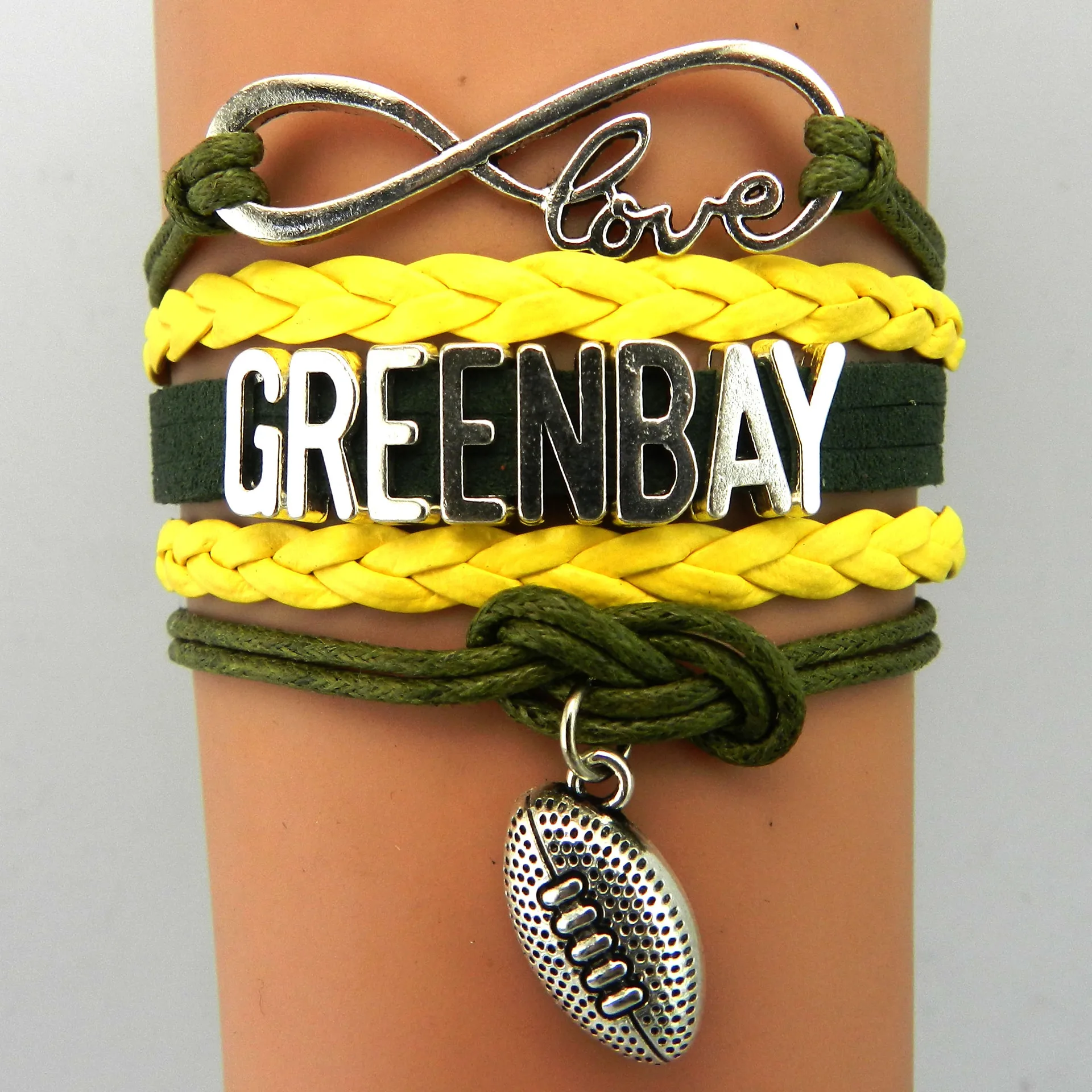 BUDROVKY лидер продаж браслет для регби спортивных и надписью ручной работы