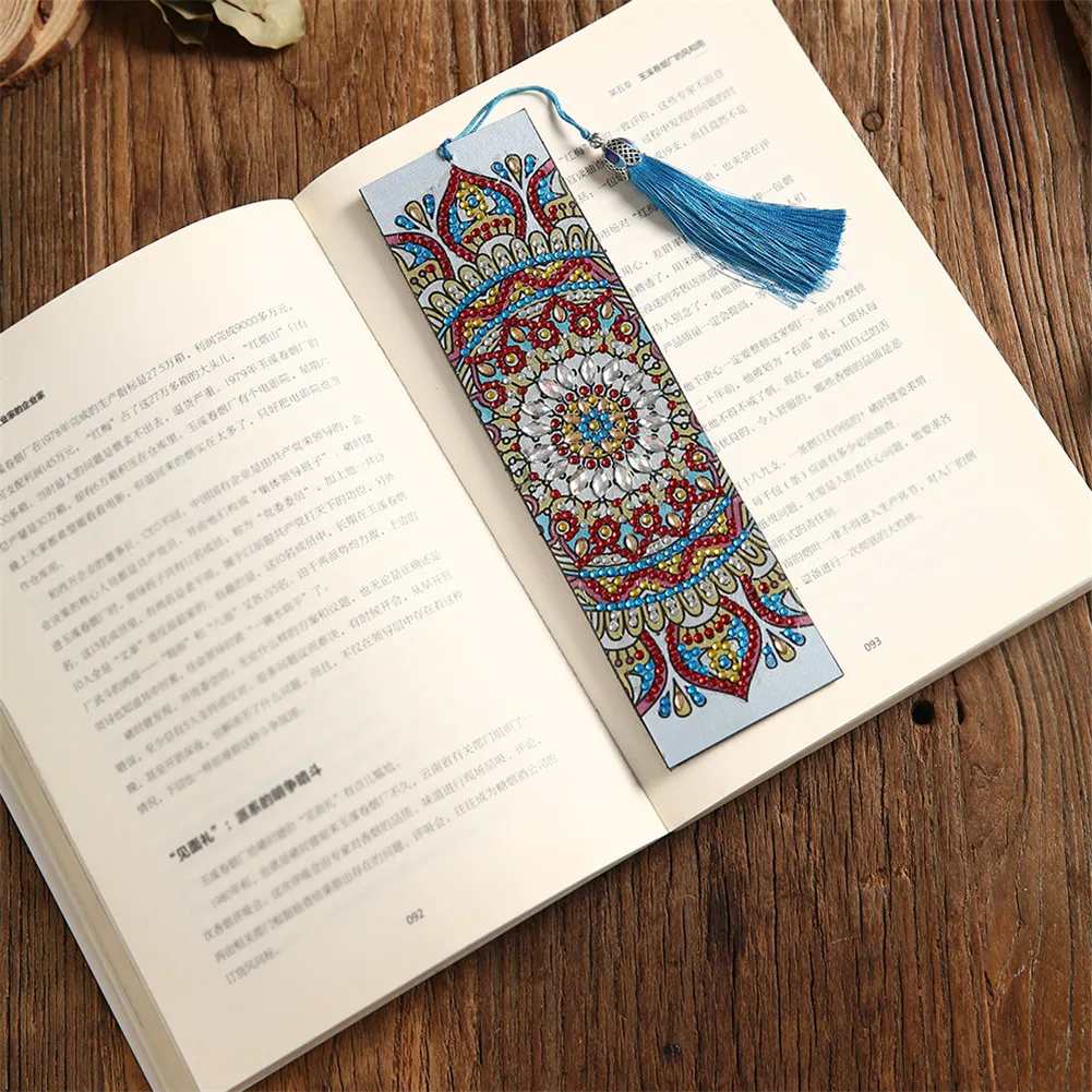 

Retro Ethnic Style Bookmarks 5D DIY Rhinestones Diamond Painting Bookmark Tassel Bookmarks Diamond Embroidery DIY Craft FL