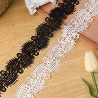 eyelash lace ribbon black for dress collar cuff 5cm wide white sewing supplies diy crafts applique embroidery fabric trim 2yards
