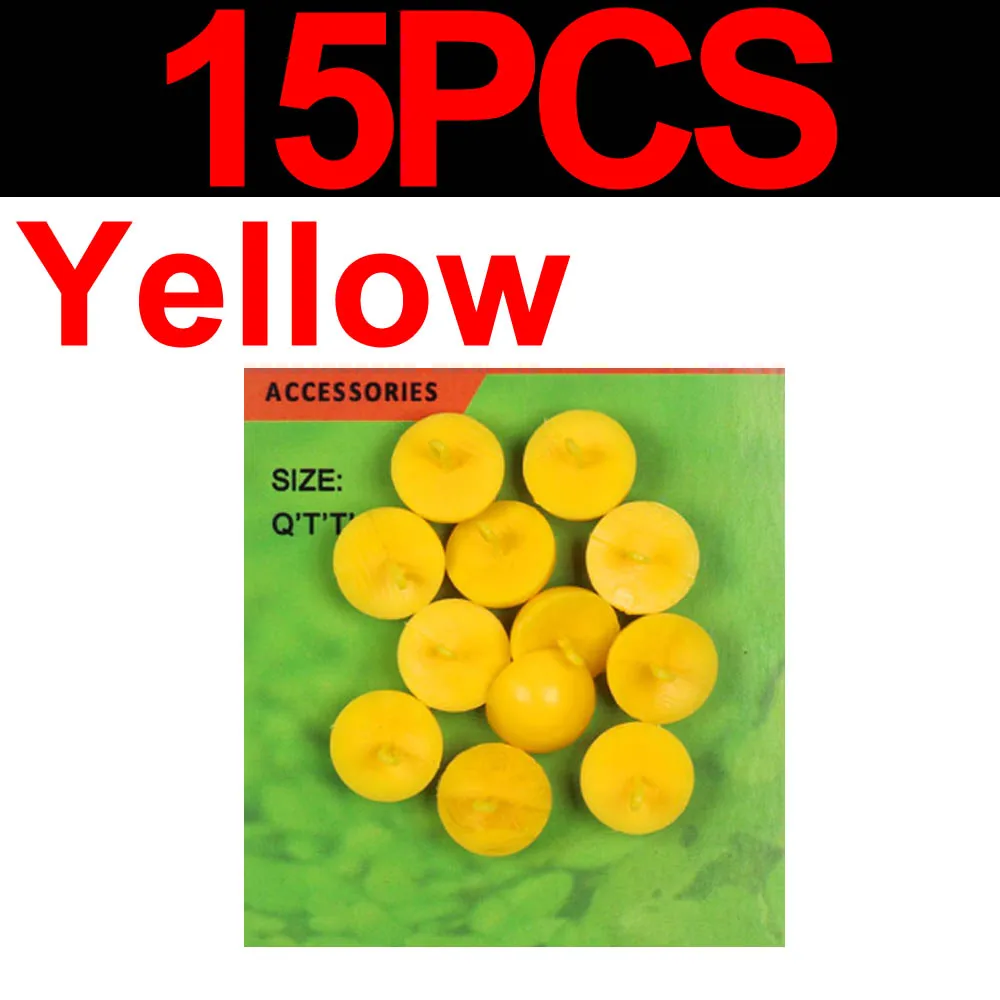 15pcs Yellow JIGEECARP 15 шт. заядлый Карп Рыболовный прицел останавливает мульти цветные пластиковые пробки 12 мм Бойлы останавливает рыболовные терминалы снасти - Цвет: 15pcs Yellow