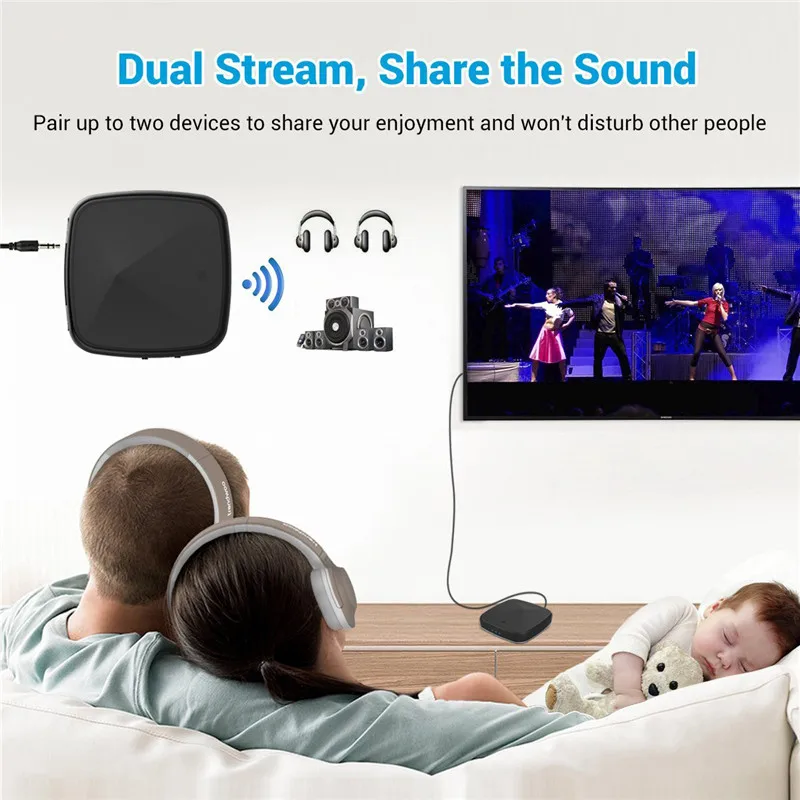 Аудиопередатчик VAORLO CSR8675 Bluetooth 5 0 ресивер Aptx HD/LL с низкой задержкой беспроводной