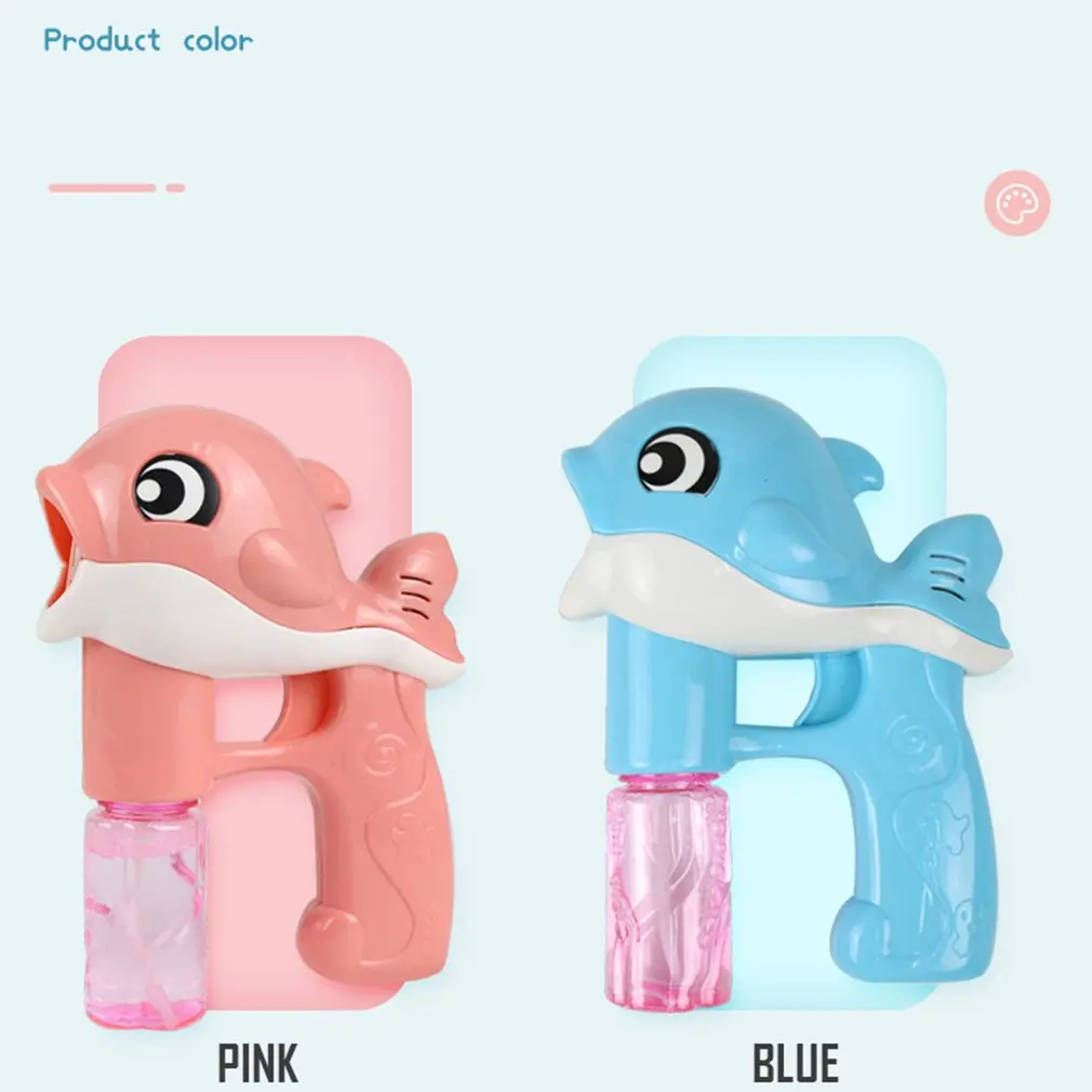 

Flashing Light Up Kids Dolphin Shape Bubble Machine Automatic Bubble Blower Bubble Maker Summer Swimming Toys