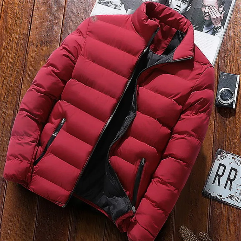 Новинка 2019 года casacos парка homens venda qualidade outono inverno quente Верхняя одежда marca magro dos casuais wind