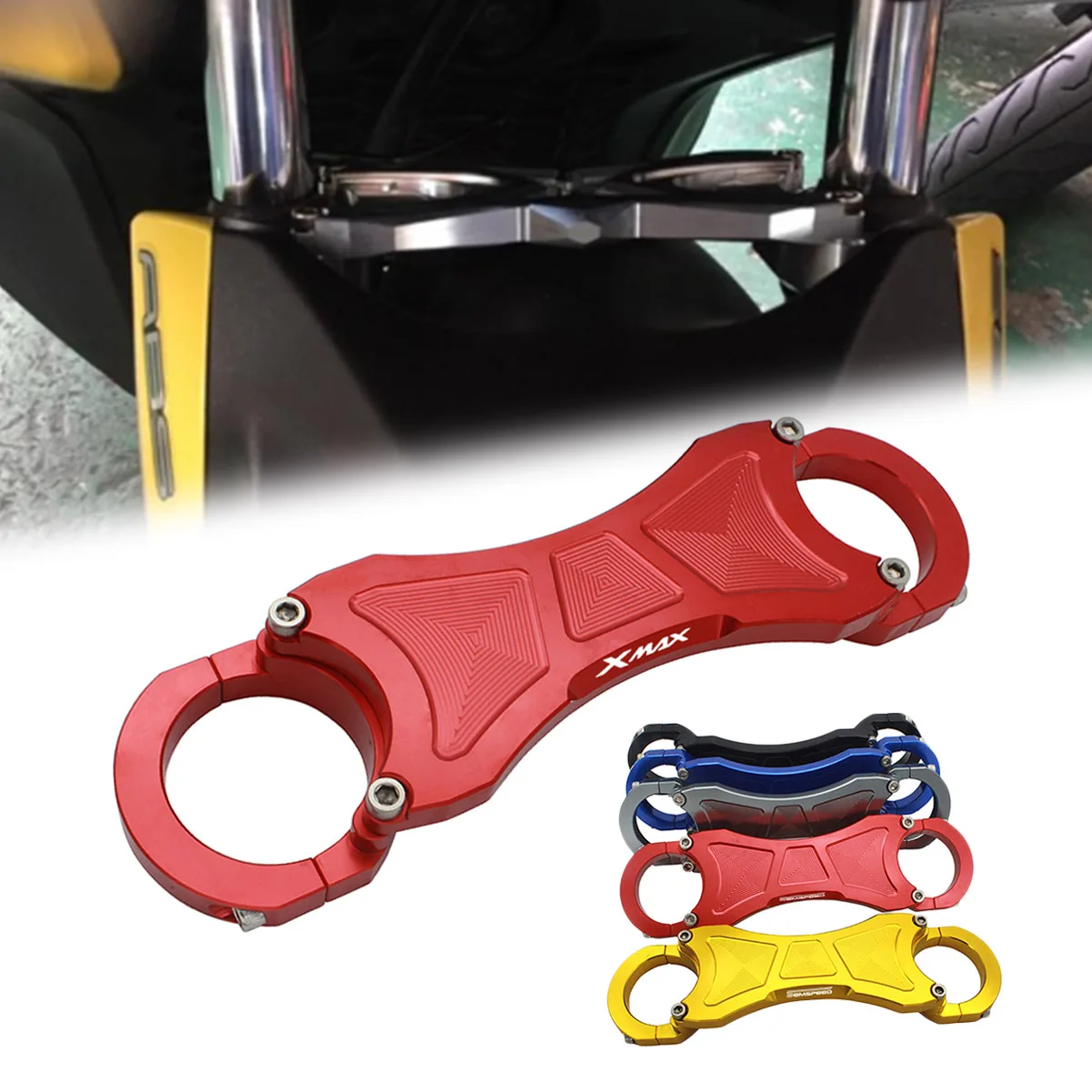 

New for XMAX Front Fork Suspension Shock Absorber Balance Bracket Bar XMAX 250 300 400 2018 2019 2020 Motorcycle Parts XMax Logo