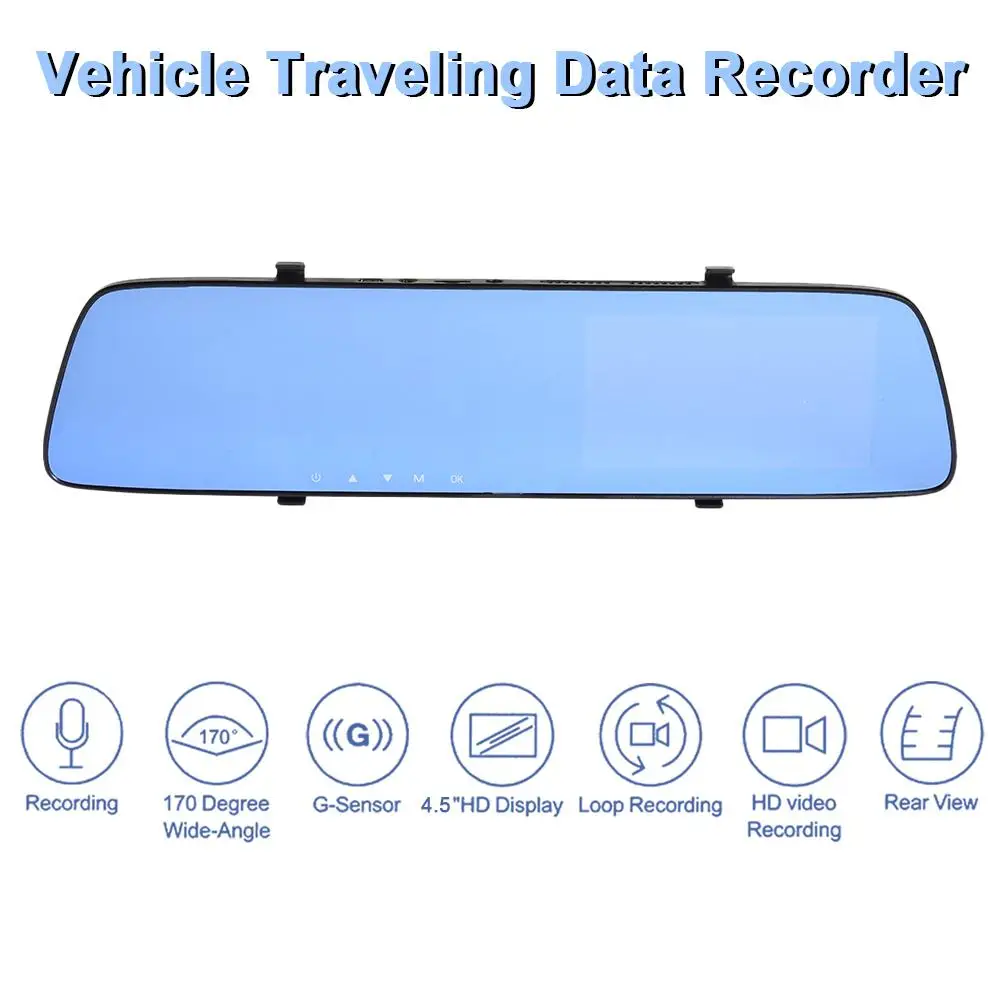 4.5 Inch HD Touch Screen Car Driving Recorder 1080P Dashboard Camera Multi-language For Loop Recording And Motion Detection | Автомобили и