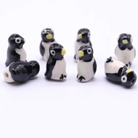 beautiful penguin shape ceramic beads for jewelry making popular diy necklace bracelet 18x10mm ceramic beads wholesale