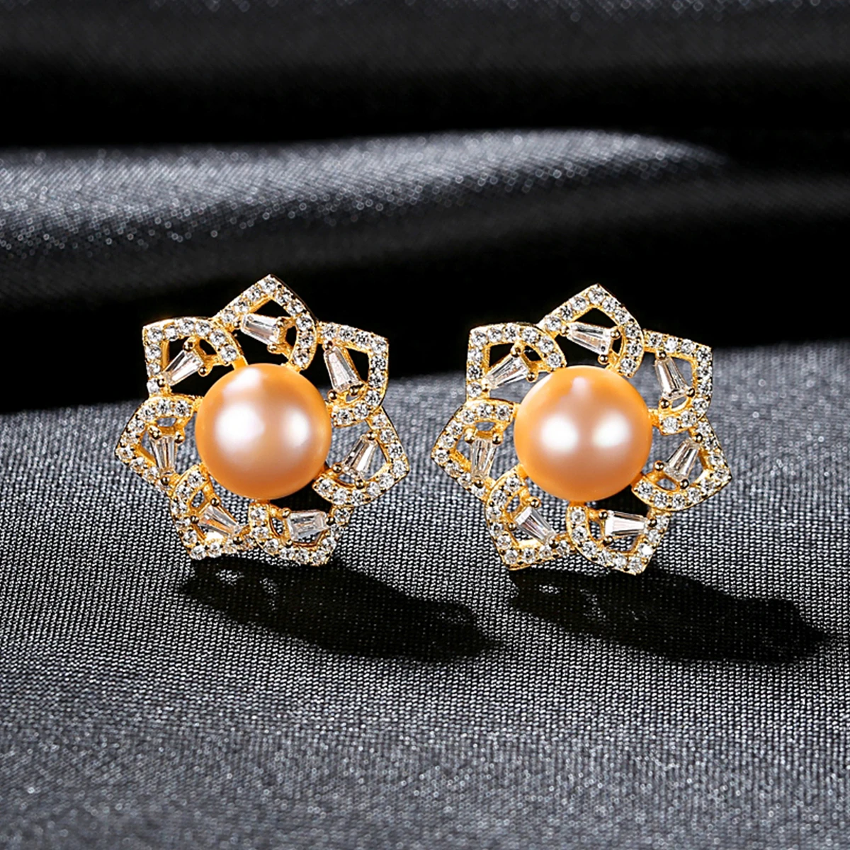 

PAG&MAG Cute Natural Pearls Flower Fashion Earrings For Women 925 Sterling Silver Earrings Fine Jewelry Birthday Gifts FE0238