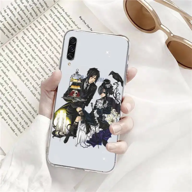 

Black Butler cartoon anime Phone Case Transparent Samsung s9 s10 s20 Huawei honor P20 P30 P40 xiaomi note mi 8 9 pro lite plus