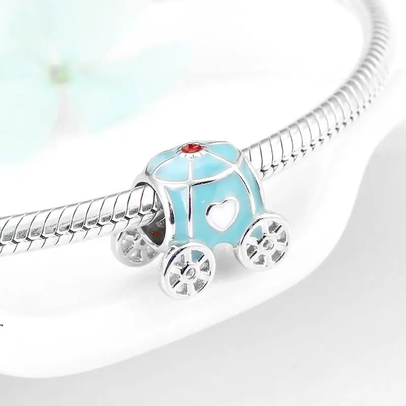 925 пробы серебро сказочная мечта с украшением в виде кристаллов CZ тыквы корзина