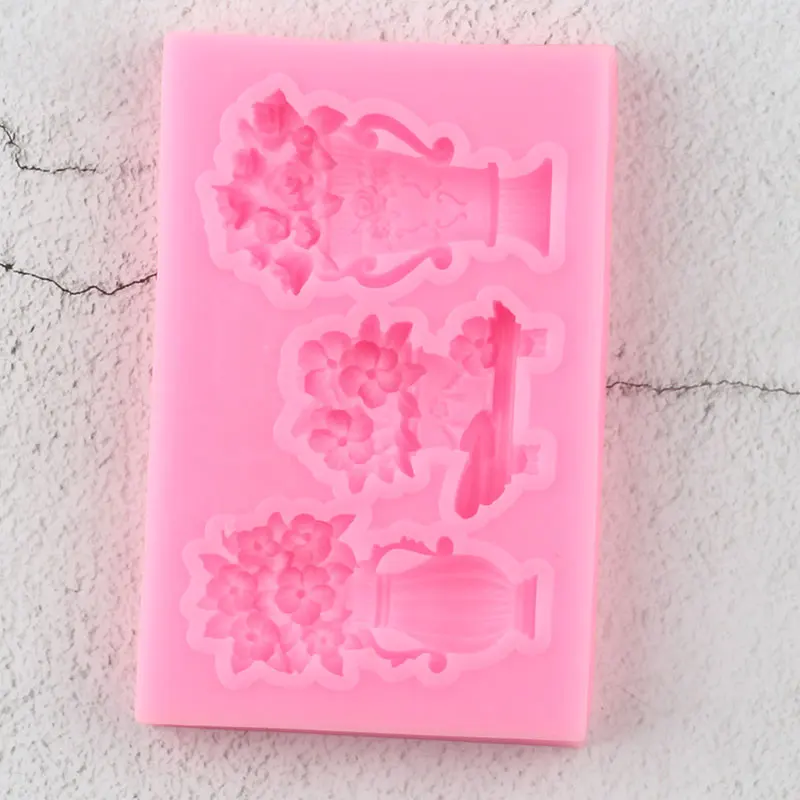 Sugarcraft силиконовая формочка в виде цветов горшочек помадки инструменты для