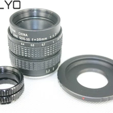 Черный объектив COMLYO 35 мм f/1 7 CCTV для Fuji FX + C Mount адаптера 2 макро