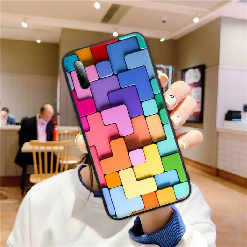 

3D Colorful Block Phone Case for redmi 4X 5plus 6 6A7 7A 8 8A 9 note 4 8T 8pro 9 pro Case