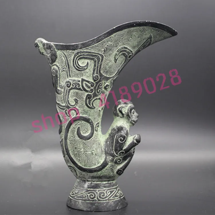 Ancient bronzes twelve Chinese Zodiac monkeys Warring States cups antiques Collectibles | Дом и сад