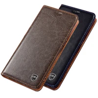 genuine leather magnetic holster cover for xiaomi poco x3 nfcxiaomi poco f2 propocophone f1 phone case credit card slot holder