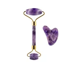 Массажер для лица с аметистом, натуральный камень