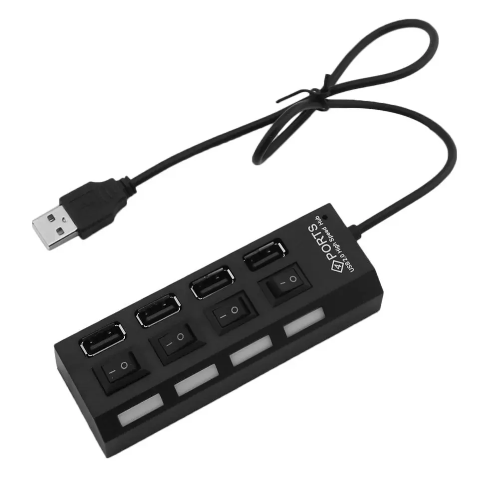 4 порта USB 2 0 концентратор сплиттер адаптер Высокая скорость для ПК ноутбук