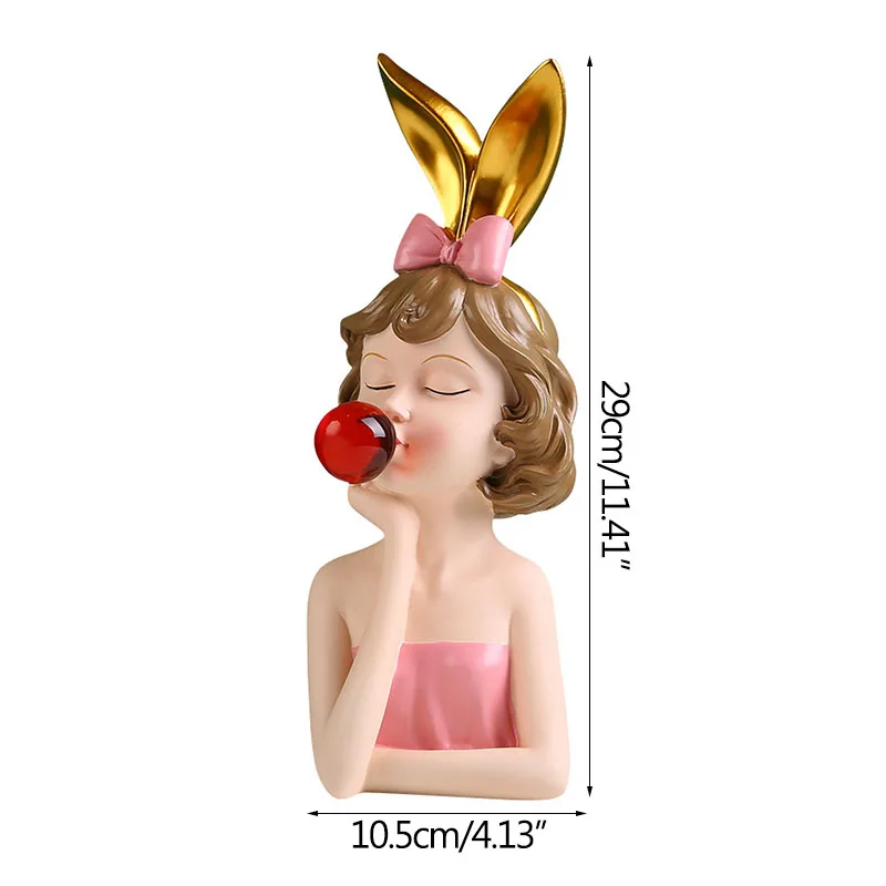 

Nordic Fashion Bubble Girl Model Home Decor Ornament Resin Exquisite Girlfriend Birthday Gifts Bedside Decorations Accessories
