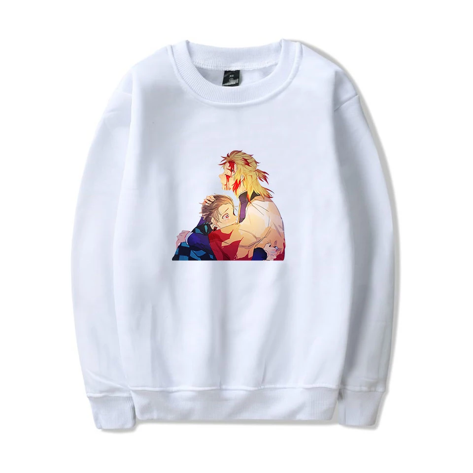 Kimetsu no Yaiba 2019 men's Sweatshirts round neck trend Demon Slayer Hoodies new print Hip Hop Streetwear Pullovers | Мужская