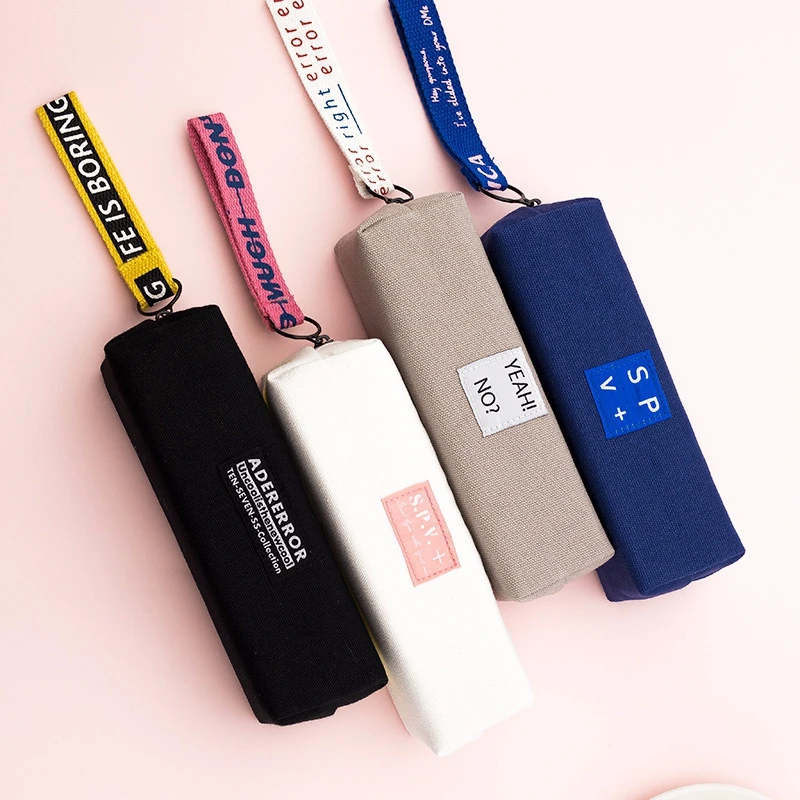 Creative Pencil Case Simple Design Style Zipper Bags Pen Holders School Supplies Stationery Box for Boys Girls | Канцтовары для